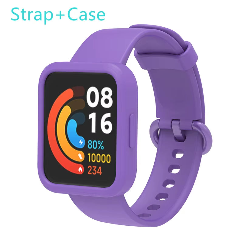 Silicone Strap for Xiaomi Mi Watch Lite / Watch 2 Watch Charger Protector Case Bracelet Watch Band for  Watch / 2 Lite