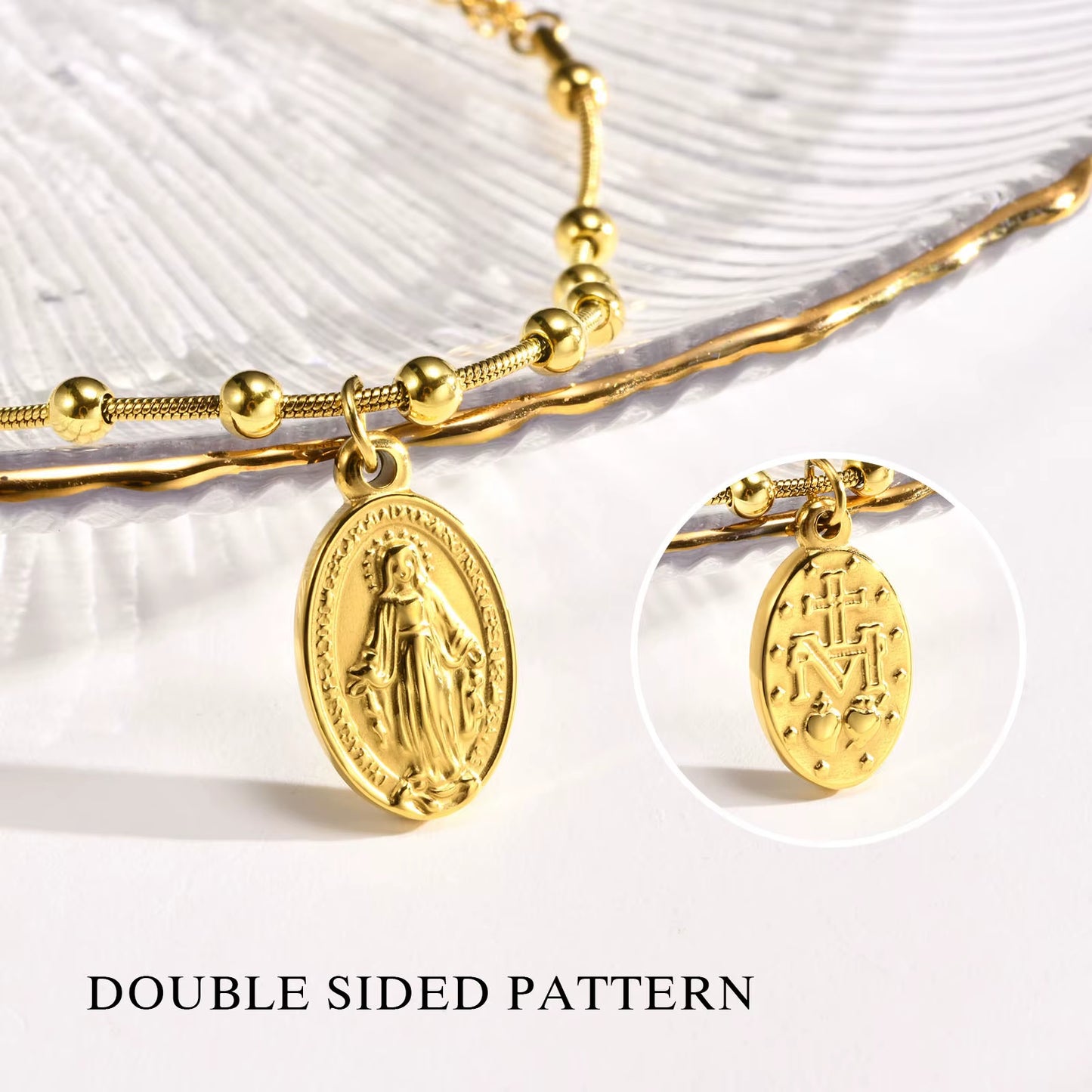 Divine Grace Rosary Bracelet – Faith Woven in Golden Beauty