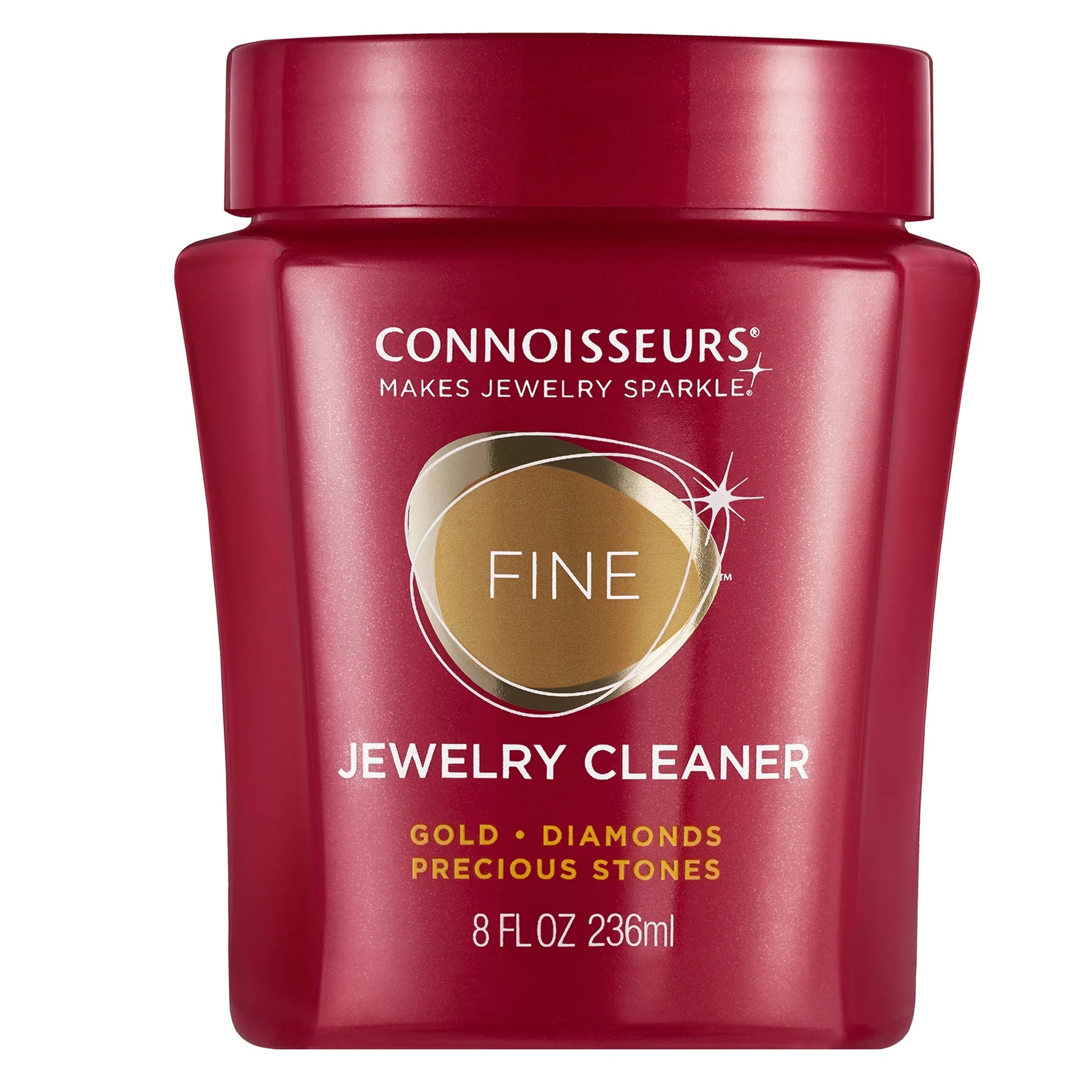 Fine Jewelry Cleaner Solution for Gold, Diamonds, Platinum, and Gemstones, 8 Fl Oz