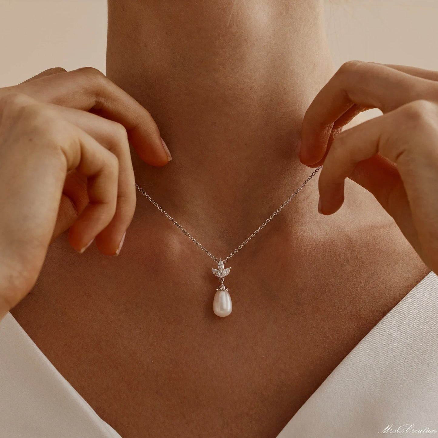 Eternal Pearl & Diamond Necklace – A Whisper of Elegance for Life’s Most Beautiful Moments