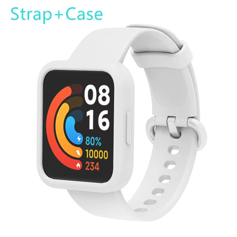 Silicone Strap for Xiaomi Mi Watch Lite / Watch 2 Watch Charger Protector Case Bracelet Watch Band for  Watch / 2 Lite